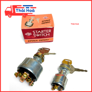 Ổ khoá đề, bật máy ô tô xe tải công trình 3 chân 6 chân Denki thái Lan chính hãng