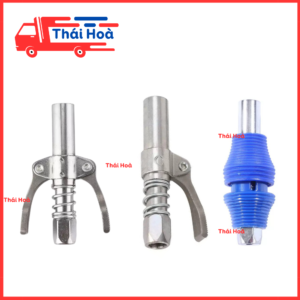 Đầu bơm mỡ bò 1 càng 2 càng, kẹp bơm mỡ 1 2 càng, đầu kim, đầu vặn