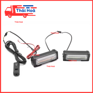 Chớp cảnh báo trang trí 2 ô 4 ô, led chớp 16 chế độ 12V 24V
