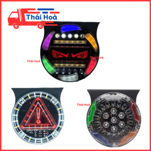 đèn led nháy nhiều màu hình tròn có giá bắt 12V 24V