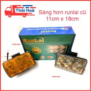 2 Đèn led trợ sáng, tăng sáng 4 inch 6 bóng Runlai bản nâng cấp 12V 24V dùng chung